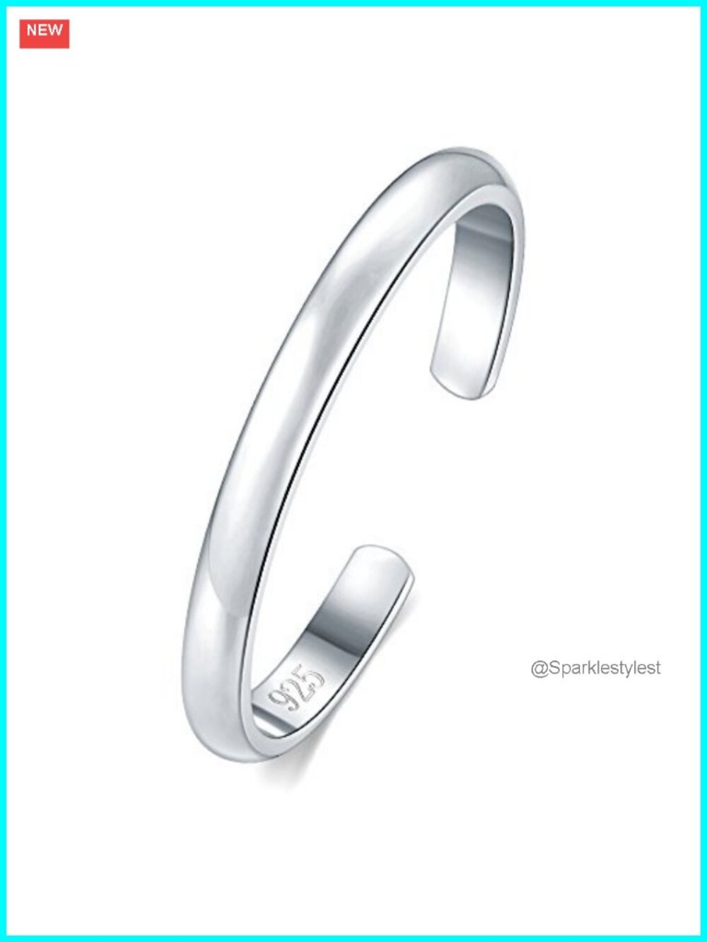Toe Ring 925 Sterling Silver Adjustable Minimalist Band Women Jewelry